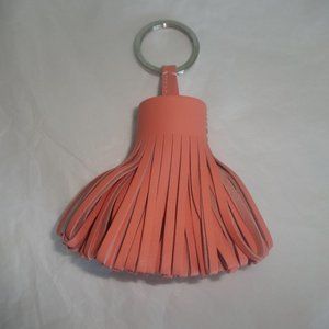 Hermès Pink Ring Leather Pom Pom Key Charm Bag